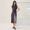 谜底针织连衣裙无袖2026夏季新品褶皱修饰身形贴布绣女262ML0511 商品缩略图1