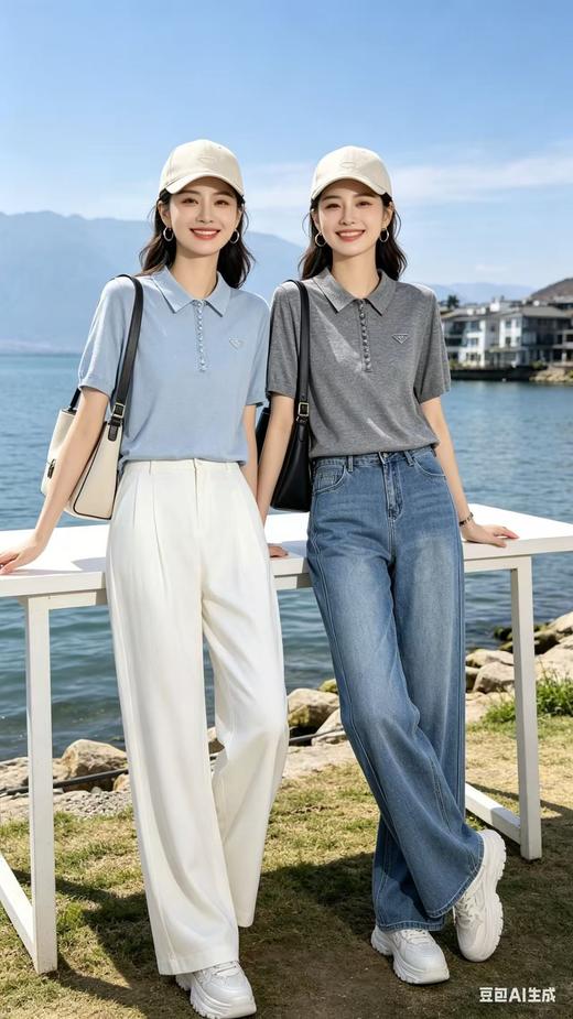 687203天丝亚麻Polo领T 商品图1