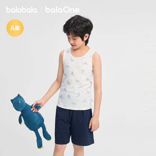 巴拉巴拉儿童背心夏季新款宝宝男童打底衫a类无袖亲肤舒适两件装 商品图2