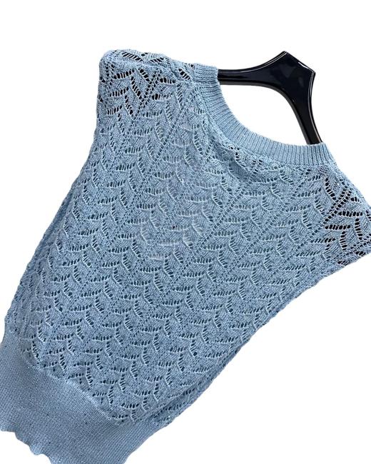 女款镂空垫肩针织背心la010 商品图2