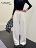 【直筒阔腿】阿菁娜春夏新款直筒阔腿裤修饰腿型遮胯腿粗抽绳松紧腰不勒腹F31C210036 商品缩略图2