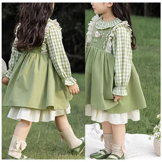 裁缝学苑TH23女童荷叶边衬衫背心裙两件套装纸样儿童上衣童装样板图纸 商品图3