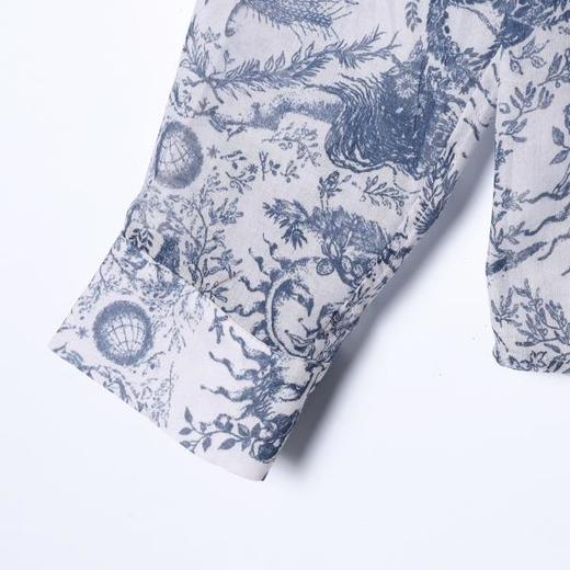 SDSA男装2026新款高贵轻奢复古新中式太阳神满印垂感长袖衬衫百搭 商品图2