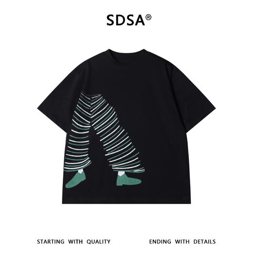 SDSA男装2026新款高贵轻奢潮牌趣味裤型印花圆领短袖T恤百搭时尚 商品图0