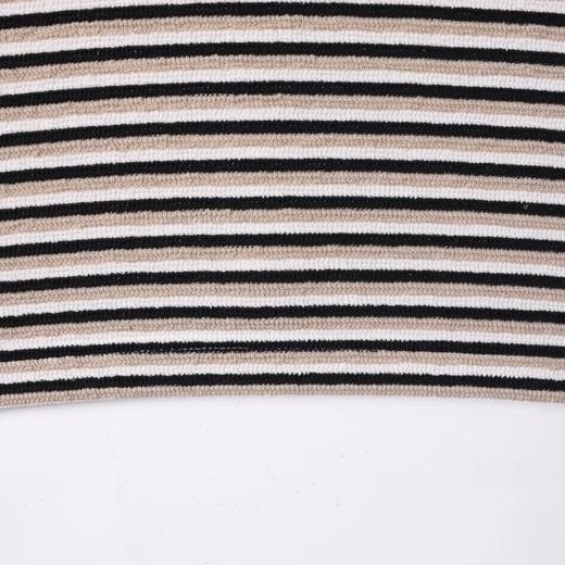 SDSA男装2026新款轻奢美式复古撞色领肌理感条纹宽松短袖T恤百搭 商品图4