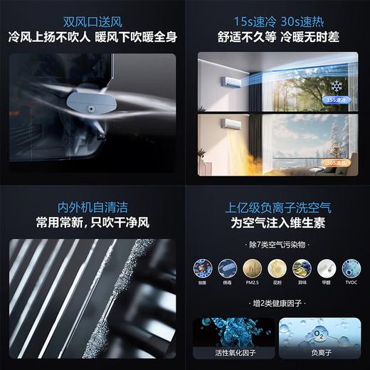 海尔空调 洗空气Max大1.5匹挂机 新一级能效 语音除菌健康风纯铜管 国家补贴十年包修KFR-35GW/E3-1Max 商品图2