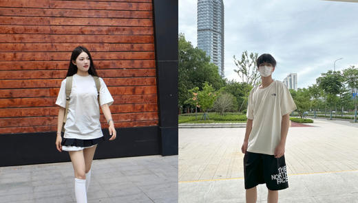 北面户外露营图案印花圆领短袖T恤 商品图2