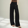「自」全新升级【铂金会员174/天猫229/差价55】(01806)洛诗琳高腰百搭阔腿裤女2026新款慵懒风垂感显瘦休闲长裤 商品缩略图2