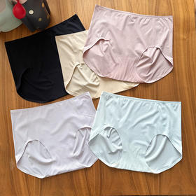 官网109！爱家无痕轻薄冰丝凉爽全包臀女士三角裤内裤 蜜桃臀蚕丝混纺底裆底裤