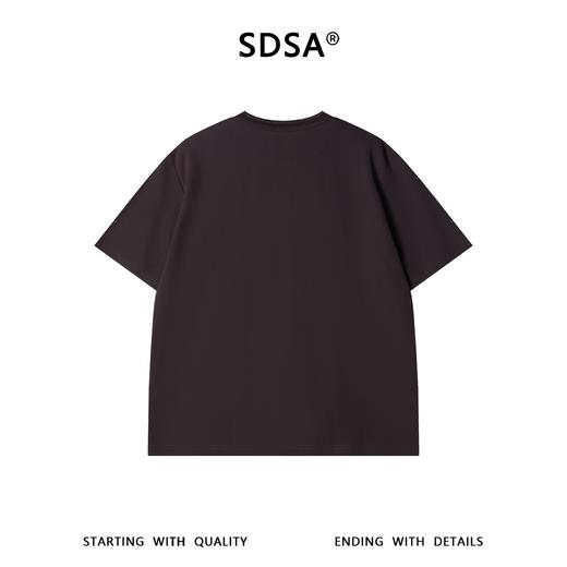 SDSA男装2026新款高贵轻奢潮牌极简风皮标口袋短袖宽松圆领 T 恤 商品图4