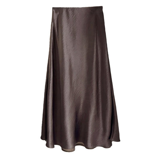 【气质网纱拼接醋酸缎面鱼尾裙】春夏新款 纯色垂感高腰A字半身裙 商品图1