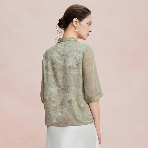 RF207斯尔丽26新款同色色织提花开衫松弛宽松H版型适配通勤休闲上衣 商品图6