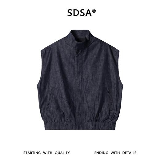 SDSA男装2026新款高贵轻奢时尚复古立领松紧下摆马甲百搭舒适上衣 商品图0