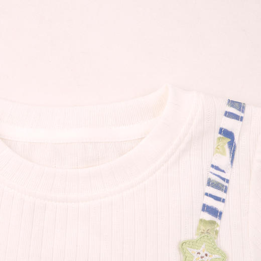 棉果果夏季新品女童人棉凉感套头娃娃衫M222140426318 商品图2