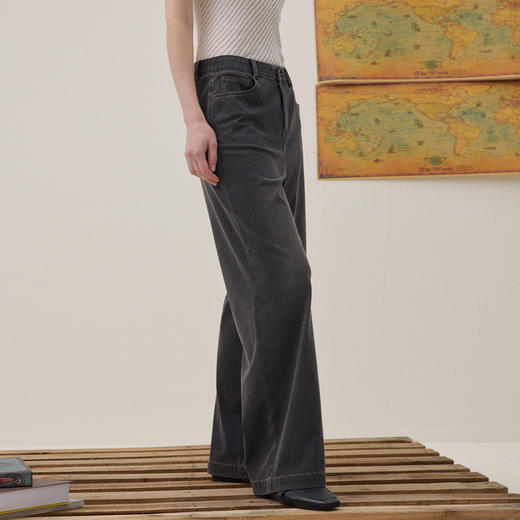 谜底直筒牛仔裤长裤2026年夏季新品质感黑牛百搭显瘦女262MJ0482 商品图2