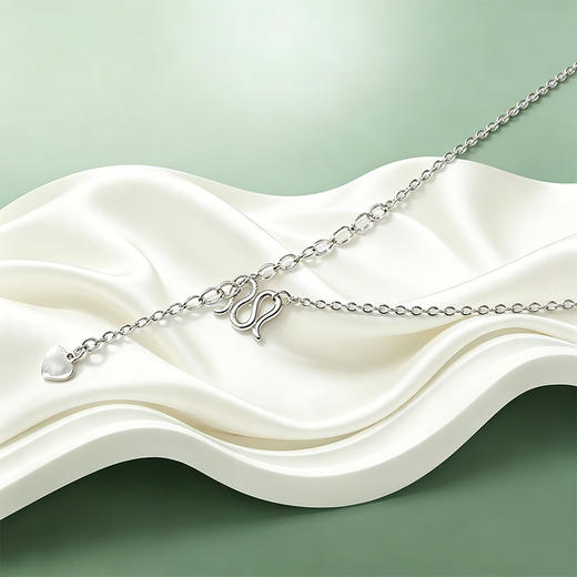 【宏艺珠宝】清蝶摇光·足银项链 商品图2