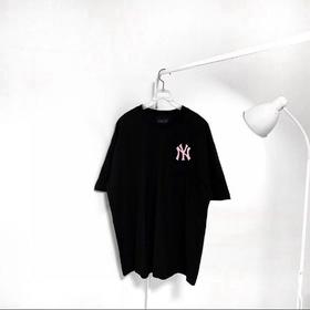 F040314夏季新款双砂面料立体印花舒适透气亲肤粉色兔子甜甜圈情侣短袖T恤