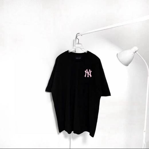 F040314夏季新款双砂面料立体印花舒适透气亲肤粉色兔子甜甜圈情侣短袖T恤 商品图0