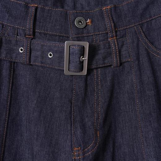 SDSA男装2026新款高贵轻奢美式复古腰带款褶皱牛仔裤百搭时尚裤子 商品图1