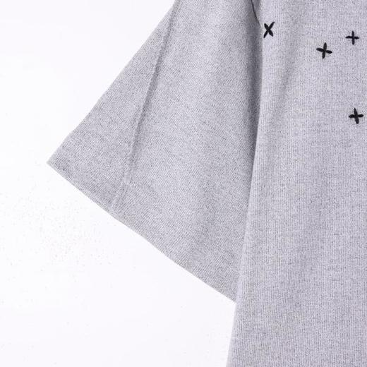 SDSA男装2026新款高贵轻奢潮牌撞色缝线圆领短袖T恤简约舒适上衣 商品图3