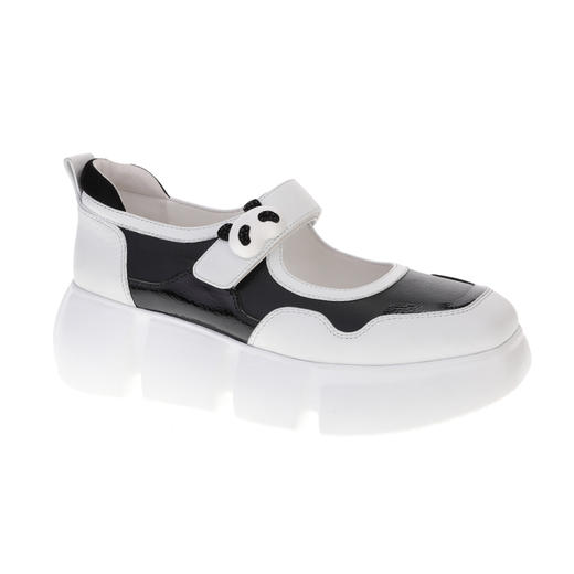 sheme国宝小白系列黑白撞色水晶熊猫头呆萌可爱女士厚底休闲鞋可定制 商品图4