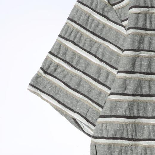 SDSA男装2026新款高贵轻奢美式简约立体条纹圆领短袖T恤百搭时尚 商品图2