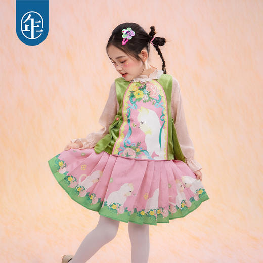 【春意融融三件套合集】年衣童装儿童马甲春季新款女童中式古风汉服唐装春意融融系列 商品图1