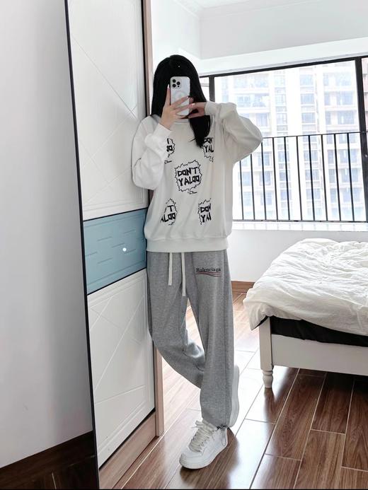 F040313春夏新款纯棉面料时尚百搭运动宽松卫裤直筒休闲裤 商品图7