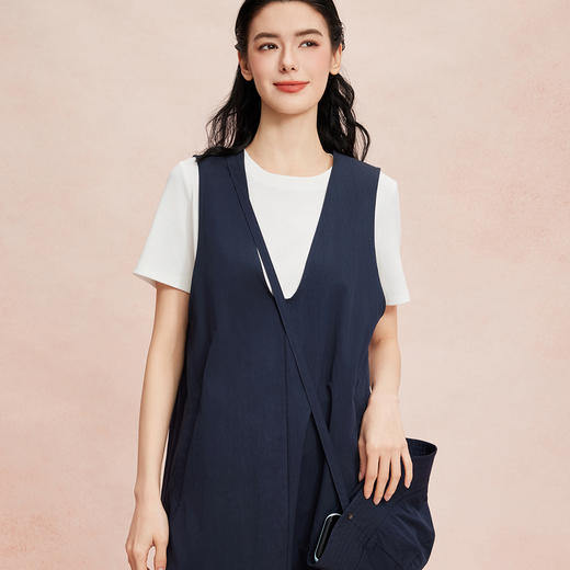 RF802斯尔丽26新款休闲减龄时尚都市白领连衣裙套装 商品图4