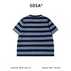 SDSA男装2026新款高贵轻奢时尚简约撞色条纹圆领短袖T恤宽松百搭 商品缩略图4