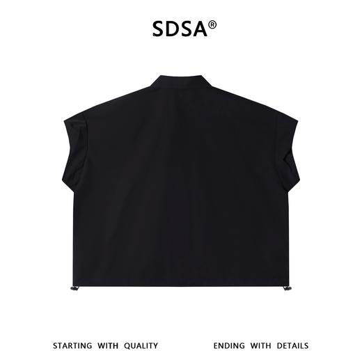 SDSA男装2026新款高贵轻奢无袖阔版扣领衬衫宽松落肩休闲上衣 商品图4