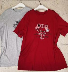 【门店同款】ENJOY夏季英文花工艺T 163595272