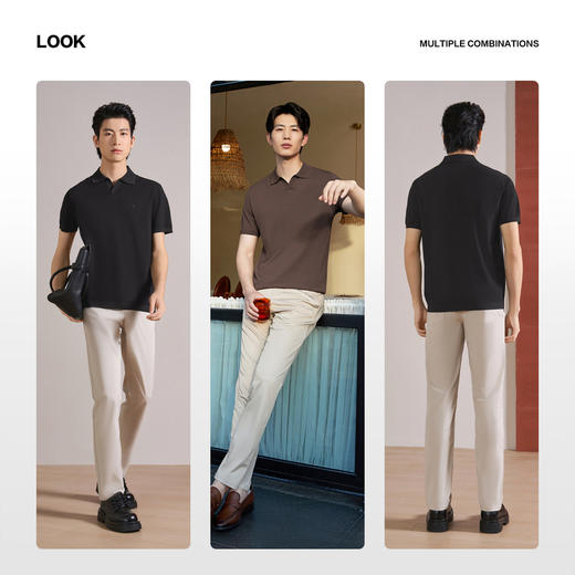 【伊力特/海鸥领】柒牌男装26夏上新短袖POLO衫商务舒适男士上衣 130T71060 商品图2