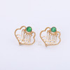 【事事如意】镂空翡翠如意耳钉G2603123 商品缩略图2