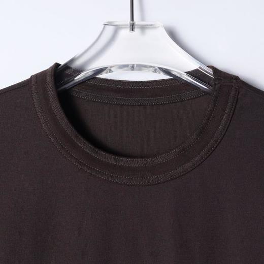 SDSA男装2026新款高贵轻奢潮牌极简风皮标口袋短袖宽松圆领 T 恤 商品图1