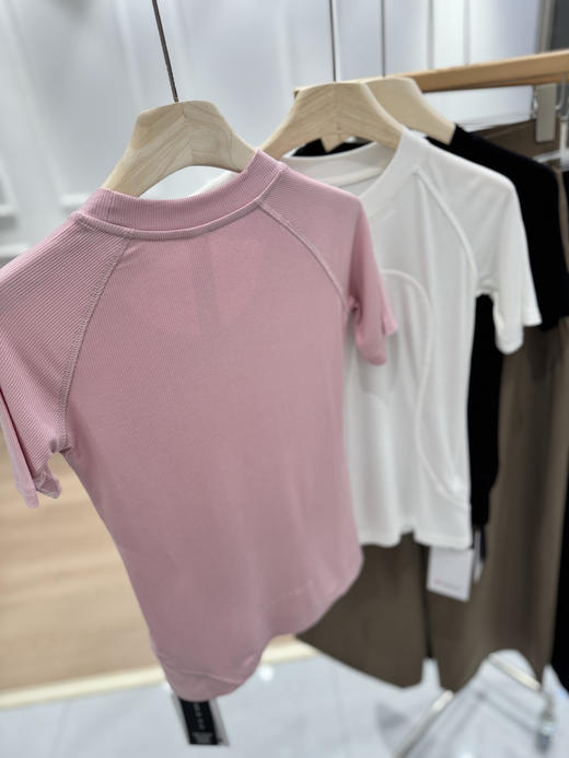 lulu正品糯叽叽坑条显瘦弹力运动T恤 商品图4