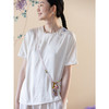 牧衣游原创 22姆米重磅双宫绸手工刺绣小衫真丝中式短袖上衣 云山 商品缩略图3