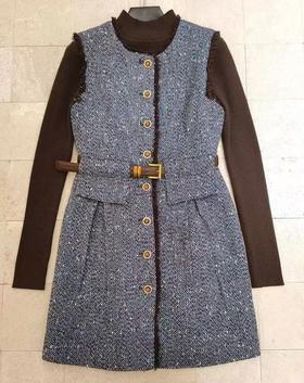 【门店同款】ENJOY冬季琥珀排扣小香群套装 167695537