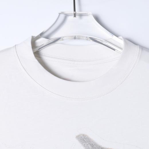 SDSA男装2026新款高贵轻奢老钱风撞色印花圆领短袖T恤百搭时尚 商品图1