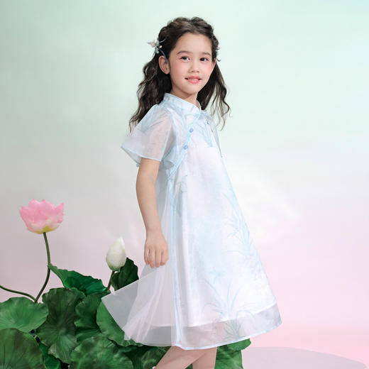 笛莎Deesha 2026年夏季新款观山见女童连衣裙 商品图1