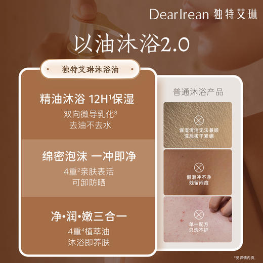 【侯明昊同款】DearIrean 独特艾琳香氛身体沐浴油女清洁保湿留香沐浴露香氛弹润沐浴油350g（官方自营） 商品图7