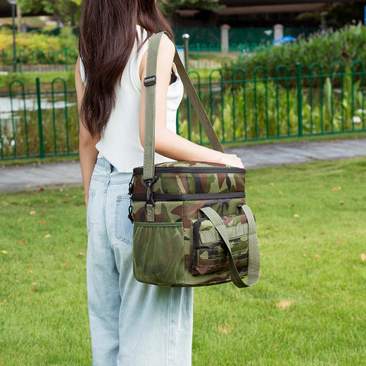  户外迷彩保温包  大容量小身材  户外野餐包手提保温箱 保温袋保冷保鲜露营包 商品图2