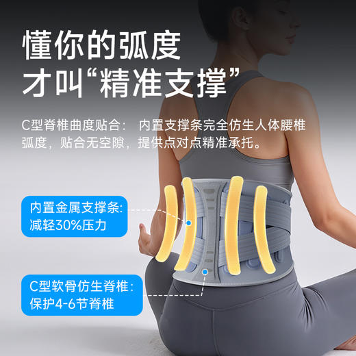鱼跃护腰久坐神器腰肌劳损男女通用腰间盘突出医用支撑护腰神器WY02B 商品图3