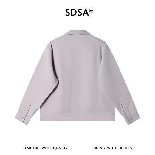 SDSA男装2026新款高贵轻奢翻领拉链哈灵顿夹克宽松纯色休闲上衣 商品图4