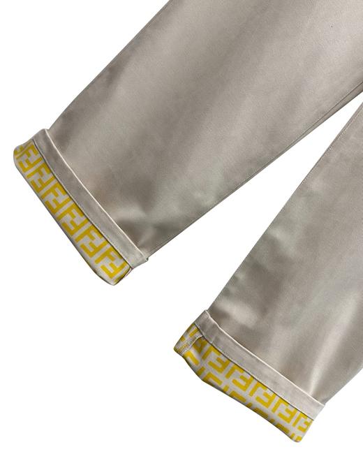 女款翻折提花牛仔长裤zh011 商品图2