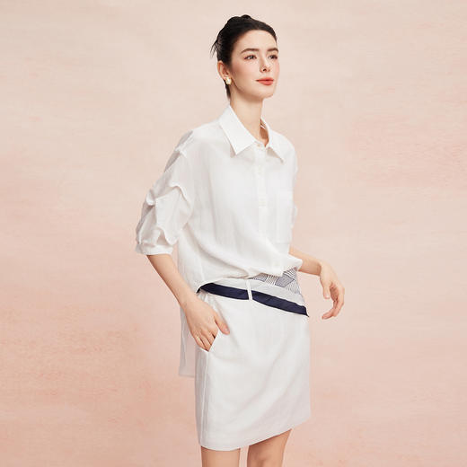 RF801斯尔丽26春夏新款衬衣式时尚休闲遮肚子不挑身材通勤连衣裙 商品图7
