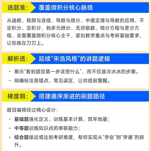 微积分精选850题  宋浩老师微积分习题集 商品图2