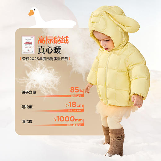 【真心绒】迷你巴拉男女童三防羽绒服宝宝鹅绒保暖外套2025冬新款 商品图1