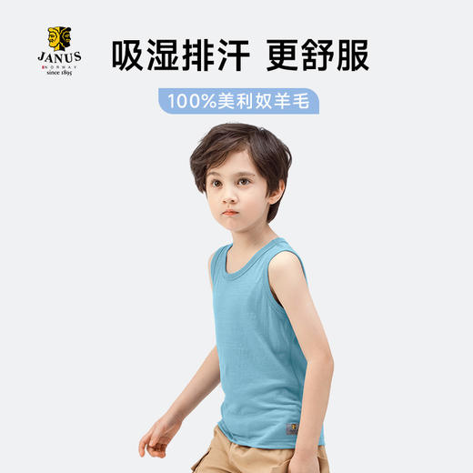 【90-170码】挪威进口 JANUS春夏100%美利奴羊毛 儿童超轻羊毛背心 克重159g/㎡【2026新色】 商品图1