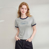 西遇棉短袖落肩运动女2026夏季学生宽松显瘦韩版时尚休闲T恤上衣H0060228 商品缩略图0